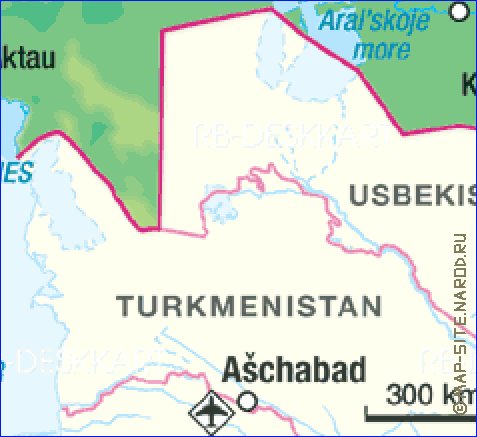 carte de Kazakhstan en allemand