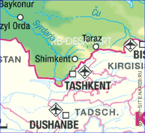 carte de Kazakhstan en allemand