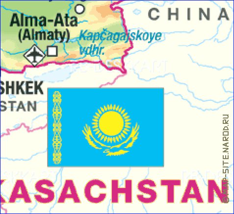 carte de Kazakhstan en allemand