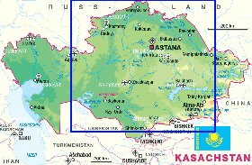 mapa de Cazaquistao em alemao