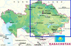 mapa de Cazaquistao em alemao