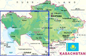 carte de Kazakhstan en allemand