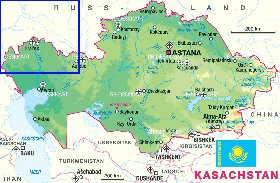 carte de Kazakhstan en allemand