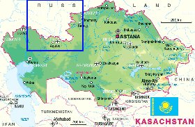 carte de Kazakhstan en allemand