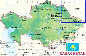 carte de Kazakhstan en allemand