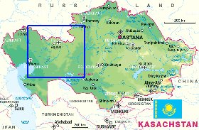 carte de Kazakhstan en allemand