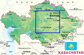 carte de Kazakhstan en allemand