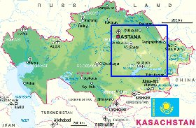 carte de Kazakhstan en allemand