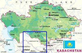 carte de Kazakhstan en allemand