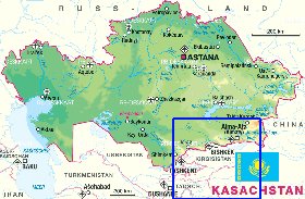 carte de Kazakhstan en allemand