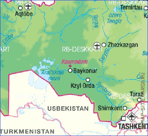 carte de Kazakhstan en allemand