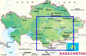 carte de Kazakhstan en allemand