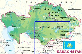 carte de Kazakhstan en allemand