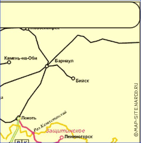 Transport carte de Kazakhstan