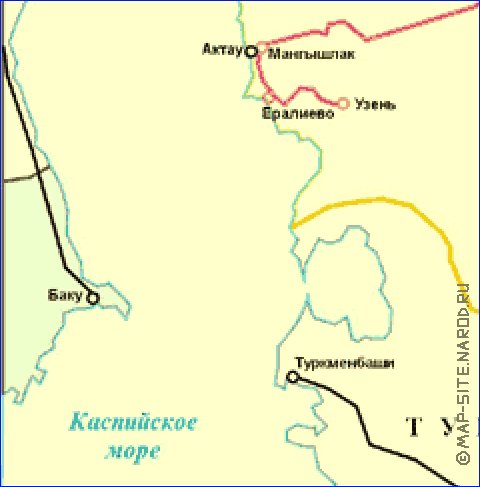 Transport carte de Kazakhstan