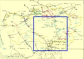 Transport carte de Kazakhstan