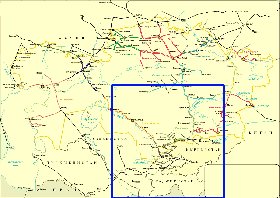 Transport carte de Kazakhstan