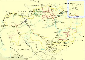 Transport carte de Kazakhstan