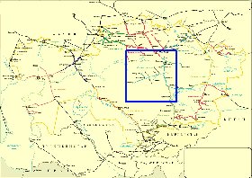 Transport carte de Kazakhstan