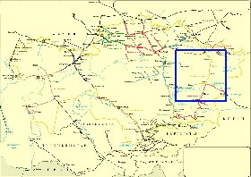 Transport carte de Kazakhstan