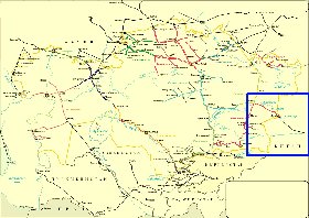 Transport carte de Kazakhstan