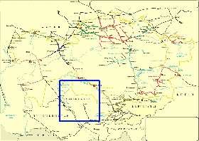Transporte mapa de Cazaquistao