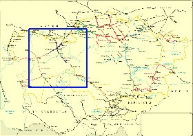 Transport carte de Kazakhstan