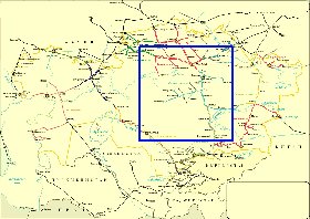 Transport carte de Kazakhstan