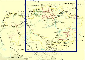 Transport carte de Kazakhstan