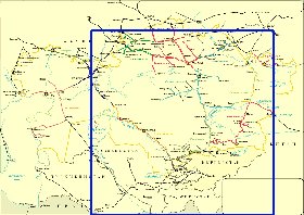 Transport carte de Kazakhstan