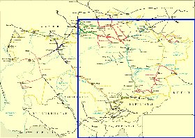 Transport carte de Kazakhstan