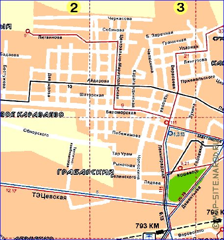 Transporte mapa de Kazan