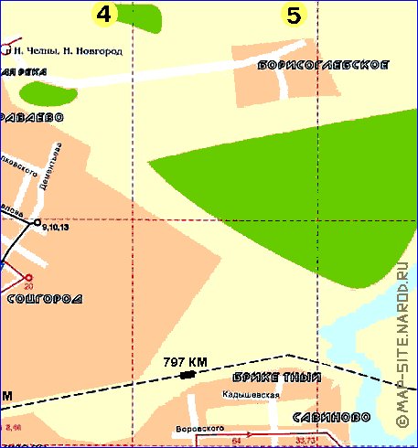 Transporte mapa de Kazan