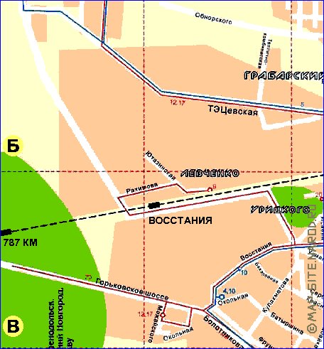 Transporte mapa de Kazan