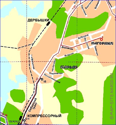 Transporte mapa de Kazan