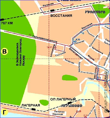 Transporte mapa de Kazan