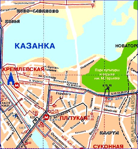 Transport carte de Kazan