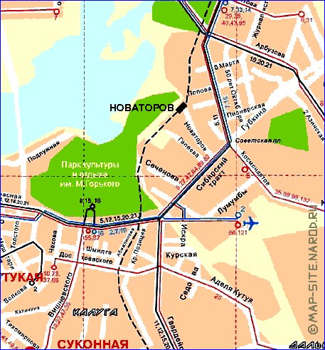 Transporte mapa de Kazan