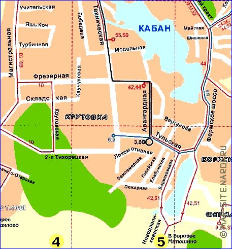 Transporte mapa de Kazan