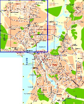 Transporte mapa de Kazan