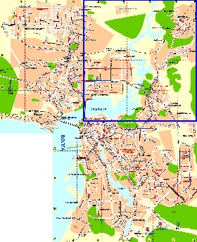 Transporte mapa de Kazan