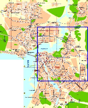 Transporte mapa de Kazan