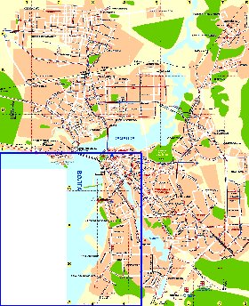 Transporte mapa de Kazan