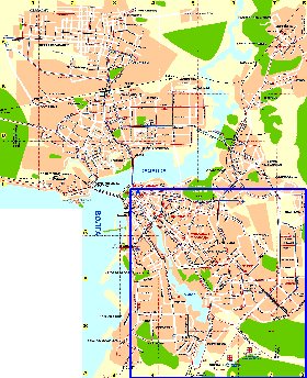 Transporte mapa de Kazan