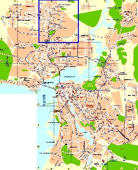 Transporte mapa de Kazan