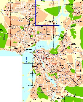 Transporte mapa de Kazan