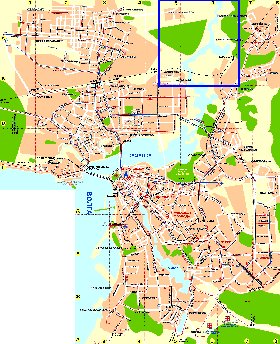 Transporte mapa de Kazan