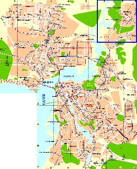 Transporte mapa de Kazan