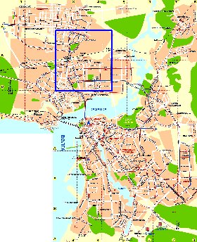 Transporte mapa de Kazan