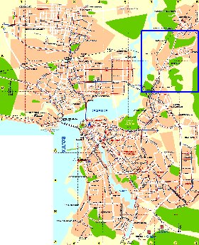 Transporte mapa de Kazan